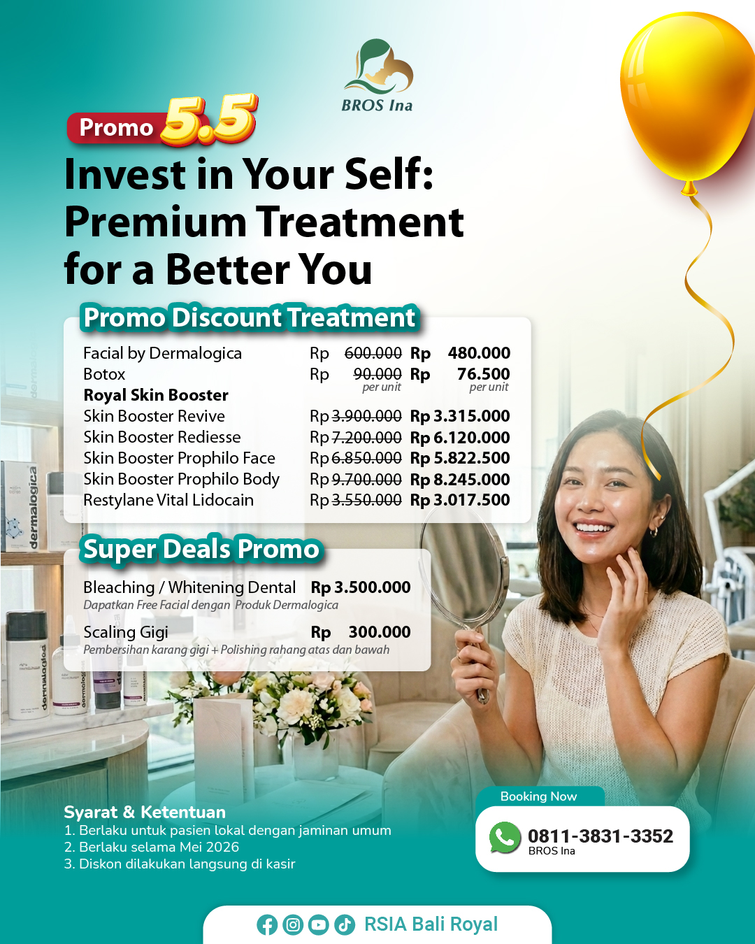 Promo 5.5 Invest in Your Self: Premium Treatment for a Better You